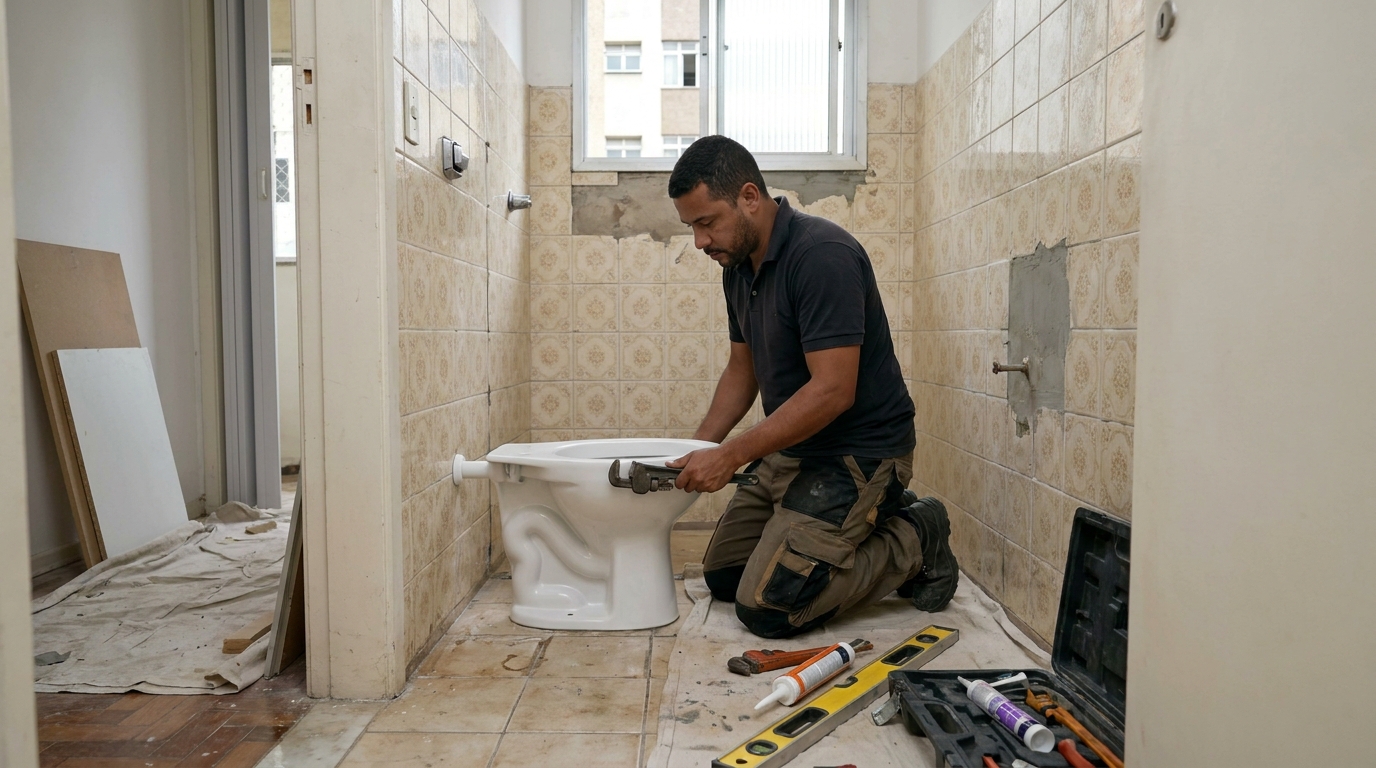 Reforço de vedação sanitária em Praia Grande-SP